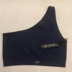 SET ACTIVE - Sculptflex Ribbed One Shoulder Bra || NEW WITH TAGS